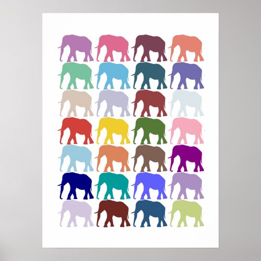 Farbenfrohe Herde ohne Rahmen Poster (Vorne)