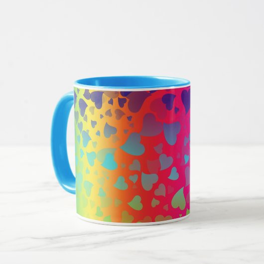 Farbenfrohe Herden Tasse (Vorderseite Links)