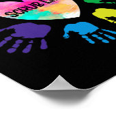 Farbenfrohe Herz Hand Gefärbte Krawatte Scrub Lebe Poster (Ecke)