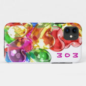 farbenfrohe Herz iPhone Case (Rückseite (Horizontal))