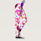 Farbenfrohe Herz-Leggings Leggings (Rechts)