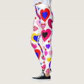 Farbenfrohe Herz-Leggings Leggings (Links)