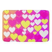 Farbenfrohe Herz-Liebe-Muster Badematte (Vorderseite)
