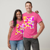 Farbenfrohe Herz-Liebe-Muster T-Shirt (Unisex)