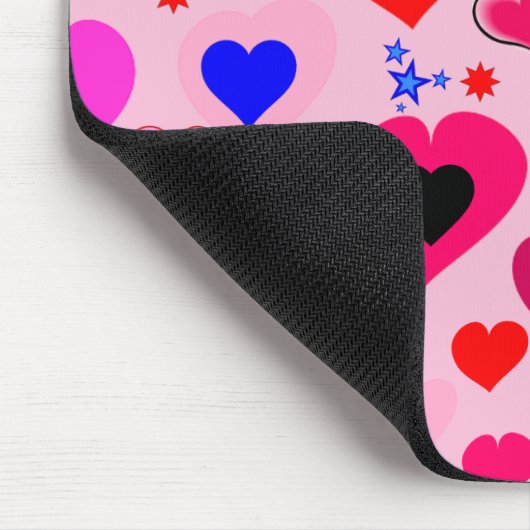Farbenfrohe Herz Mouse Pad! Mousepad (Ecke)