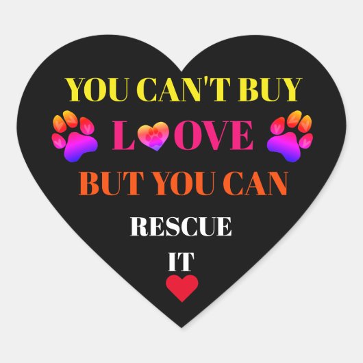 Farbenfrohe Herz-Paw Drucke mit Worten Stickers (Vorderseite)