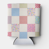 Farbenfrohe Herz-Quilt-Muster Dosenkühler (Vorderseite)