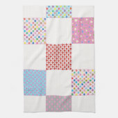 Farbenfrohe Herz-Quilt-Muster Handtuch (Vertikal)