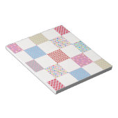Farbenfrohe Herz-Quilt-Muster Notizblock (angewinkelt)