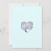 Farbenfrohe Herz-Shaped Tree Graduation Party Einladung (Rückseite)