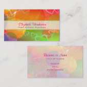 Farbenfrohe Herz- und Balloonmuster Visitenkarte (Vorne/Hinten)