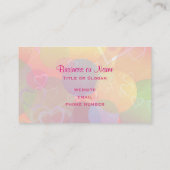 Farbenfrohe Herz- und Balloonmuster Visitenkarte (Rückseite)