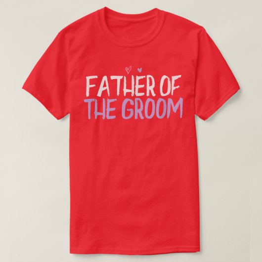 Farbenfrohe Herzblüte Vater des Groom Sprichwort J T-Shirt (Design vorne)