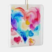 Farbenfrohe Herzcluster, Symbol für die Liebe der  Keramikornament (Rechts)