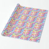 Farbenfrohe Herzdesign Geschenkpapier (Ungerollt)