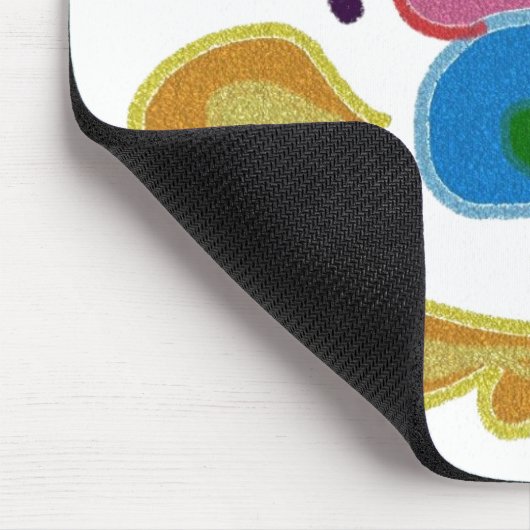 Farbenfrohe Herzdesign Mousepad (Ecke)