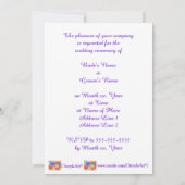 Farbenfrohe Herzen auf maßgeschneiderte Einladunge Einladung (Rückseite)