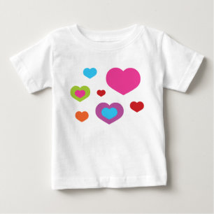 Farbenfrohe Herzen Baby T-shirt