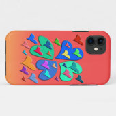 Farbenfrohe Herzen Case-Mate iPhone Hülle (Rückseite (Horizontal))