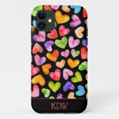 Farbenfrohe Herzen Case-Mate iPhone Hülle (Rückseite)