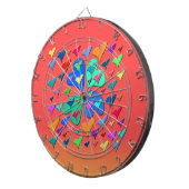 Farbenfrohe Herzen Dartscheibe (Vorderseite rechts)