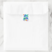 Farbenfrohe Herzen Dreieckiger Aufkleber (Tasche)