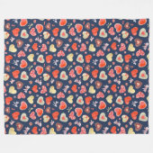 Farbenfrohe Herzen Fleecedecke (Vorderseite (Horizontal))