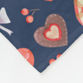 Farbenfrohe Herzen Fleecedecke (Ecke)