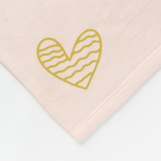 Farbenfrohe Herzen Fleecedecke (Ecke)