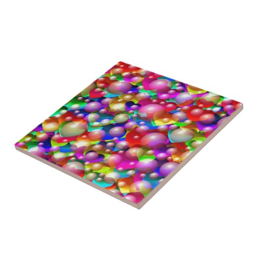 Farbenfrohe Herzen Fliese (Seite)