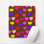 Farbenfrohe Herzen für Valentine Mousepad (Mit Mouse)