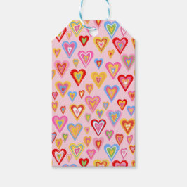 Farbenfrohe Herzen Geschenkanhänger