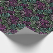 Farbenfrohe Herzen Geschenkpapier (Ecke)