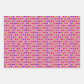 Farbenfrohe Herzen Geschenkpapier Set (Vorderseite)