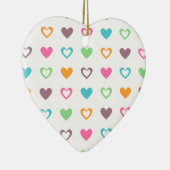 farbenfrohe Herzen Keramik Ornament (Rechts)