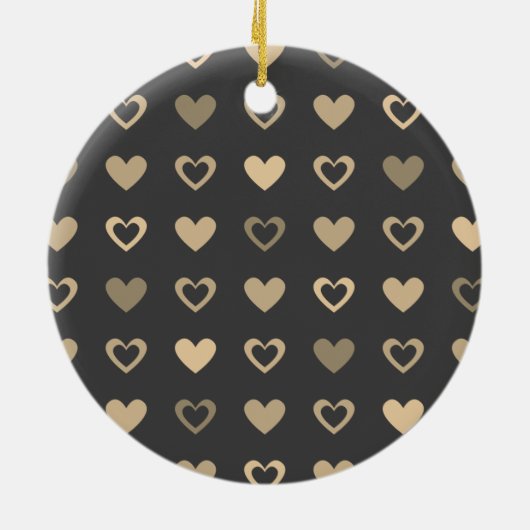 farbenfrohe Herzen Keramikornament (Hinten)