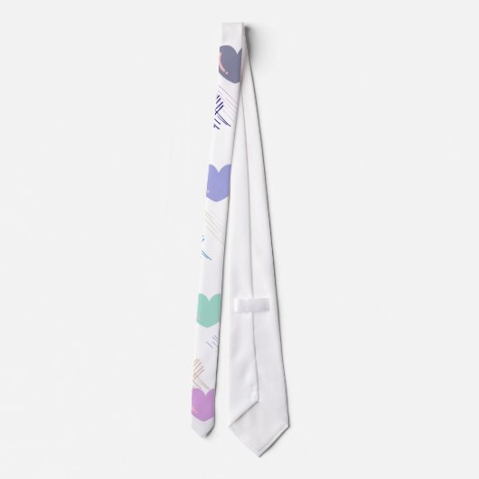 farbenfrohe Herzen Krawatte (Rückseite)