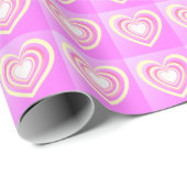 Farbenfrohe Herzen Kunst, Dichtung und Musik Geschenkpapier (Rolleneckpunkt)