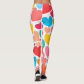Farbenfrohe Herzen Leggings (Rückseite)