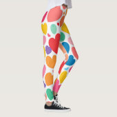 Farbenfrohe Herzen Leggings (Rechts)