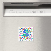 Farbenfrohe Herzen Magnet (In Situ (Geschirrspüler))