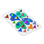 Farbenfrohe Herzen Magnet (Rechte Seite)