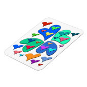Farbenfrohe Herzen Magnet (Linke Seite)