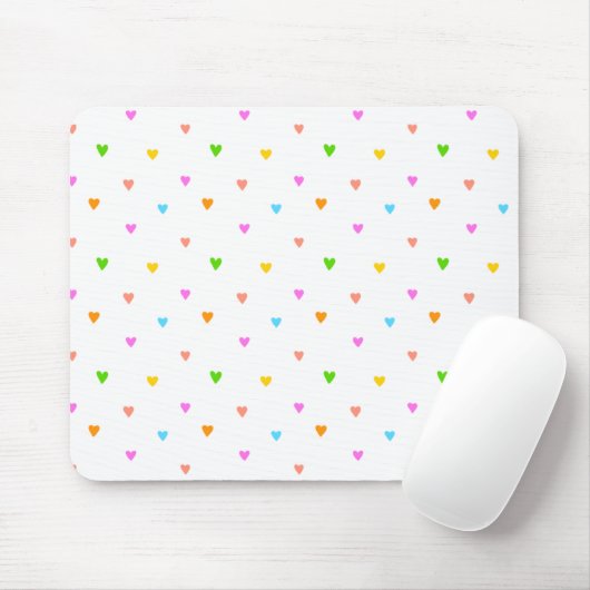 Farbenfrohe Herzen Mousepad (Mit Mouse)