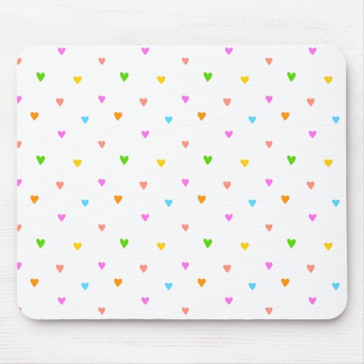Farbenfrohe Herzen Mousepad (Vorne)