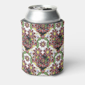 Farbenfrohe Herzen, nahtlos romantisches Muster. Dosenkühler (Kanne Rückseite)