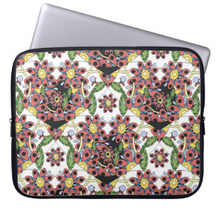 Farbenfrohe Herzen, nahtlos romantisches Muster. Laptopschutzhülle