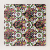 Farbenfrohe Herzen, nahtlos romantisches Muster. Puzzle (Horizontal)