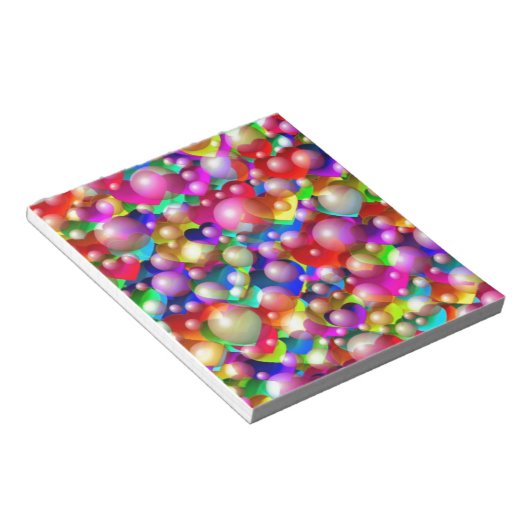 Farbenfrohe Herzen Notizblock (angewinkelt)