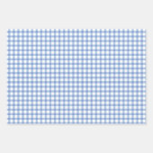 Farbenfrohe Herzen | Pastellrosa und Blauer Gingha Geschenkpapier Set (Vorderseite 3)